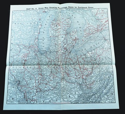 ANTIQUE ERIE RAILROAD Map New York - Antique Erie Railroad Map New York Chicago American
