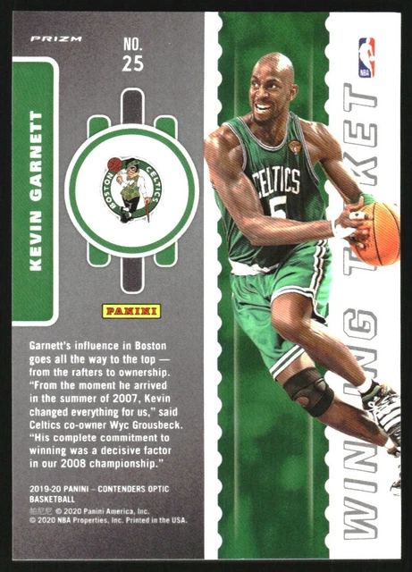 2019-20 Panini Contenders Optic Winning Ticket Red Cracked Ice #25 Kevin Garnett 2