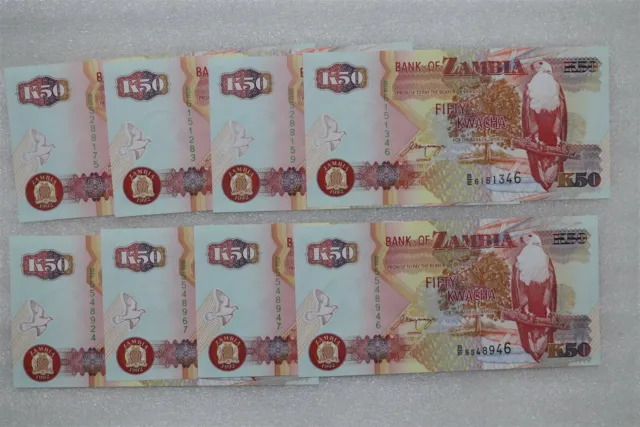 Zambia - 8 Old Banknotes B27 #454