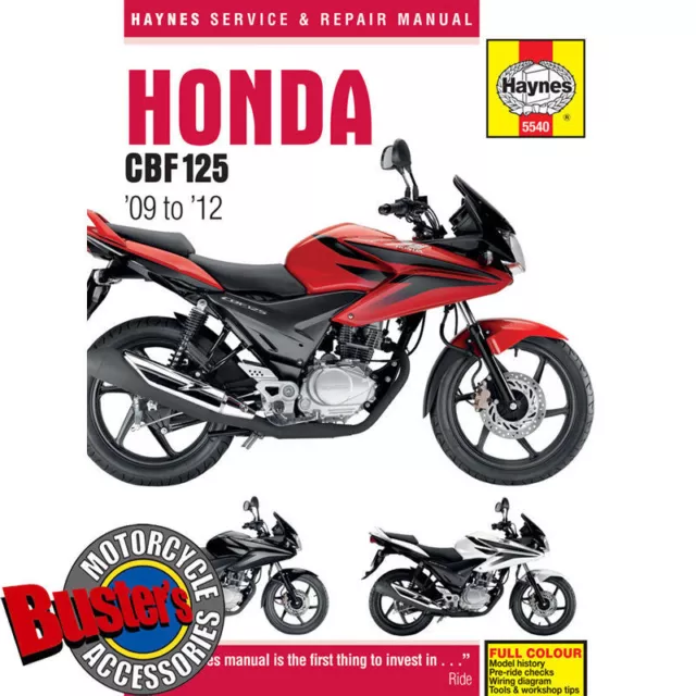 Genuine Haynes Workshop Manual 5540 Honda CBF125 2009-2012