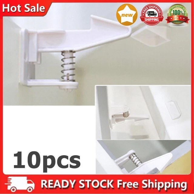 10pcs Baby Safety Security Cabinet Drawer Lock Kids Protection Invisible Locks