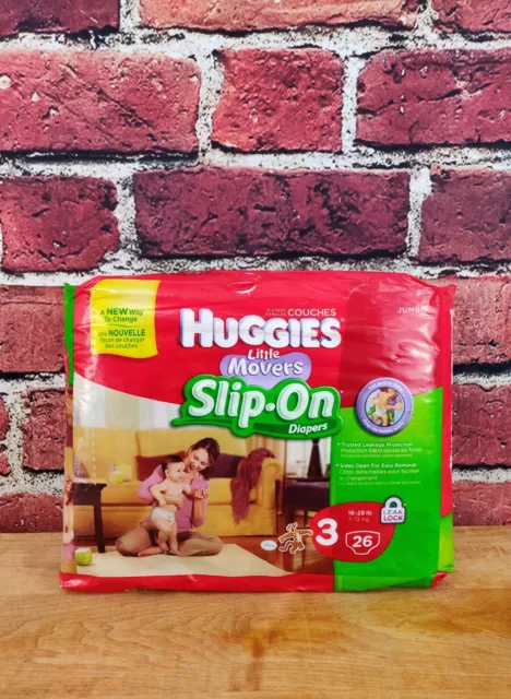 Huggies Little Movers Slip On Diapers, Size 3