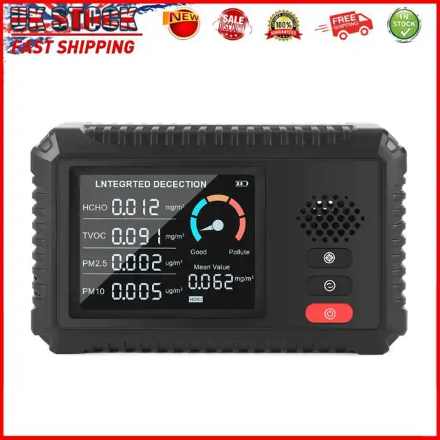 4 in 1 TVOC HCHO PM2.5 PM10 Monitor Outdoor Travel Air Quality Detector Tools