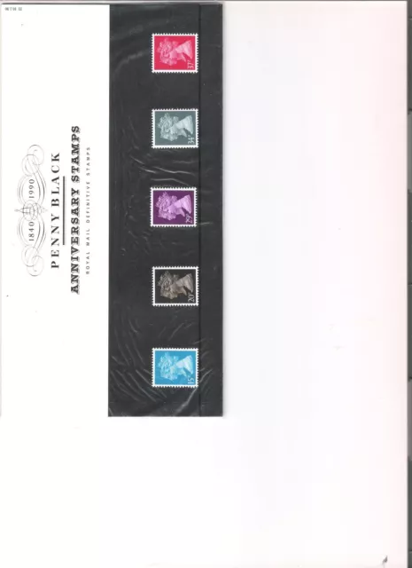 1990 Royal Mail Presentation Pack Penny Black Anniversary Definitive Pack No 21