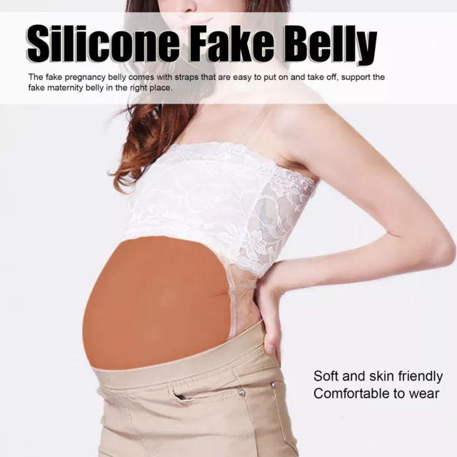 (2-4 Months)Fake Pregnancy Belly Silicone Breathable Elastic Artificial False Pr