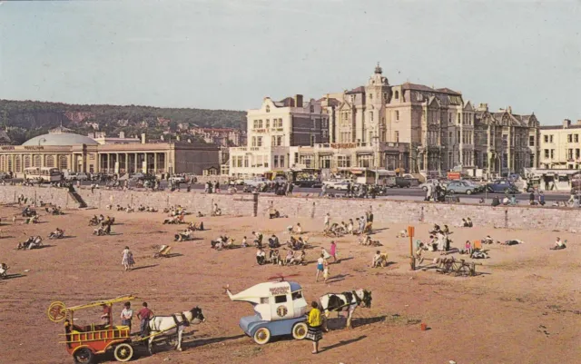 Postcard - Weston-Super-Mare - Beach and Promenade from Grand Pier