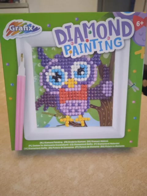 Grafix ! Diamond Painting Set ! Mit Zubehör ! Motiv Eule