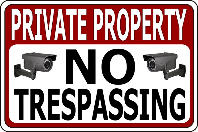 Private Property No Trespassing  With Cameras Photo Parking Sign