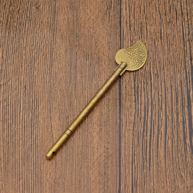 Furniture Hardware Brass Chinese Leaf Cabinet Safety Latch Lock Door Key Bolt