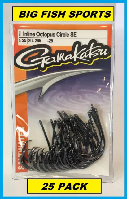 Gamakatsu Octopus Inline Circle Black 5/0 6pk