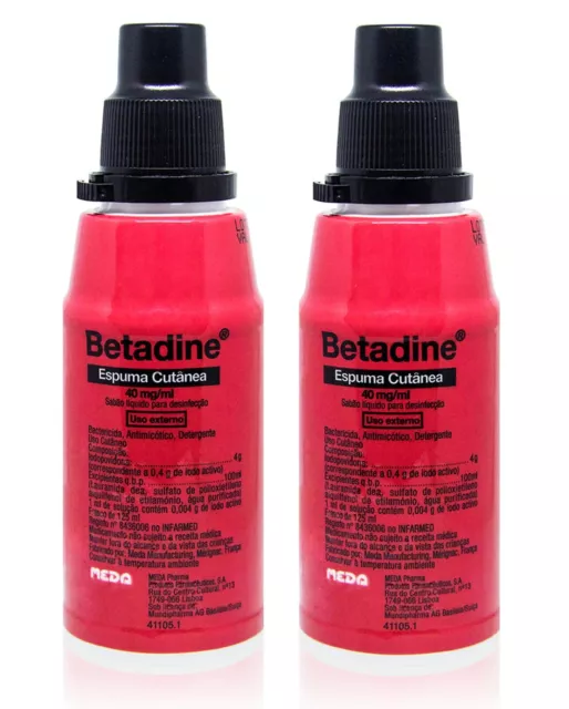 Sapone Antisettico Liquido Schiuma Betadine con Iodopovidone al 4% 125-250 ml