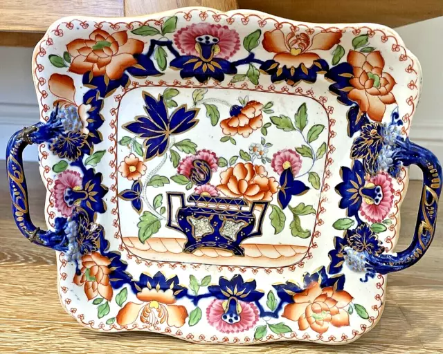 Antique HICKS & MEIGH Serving Plate Ironstone Stone China No 6 Georgian c1820