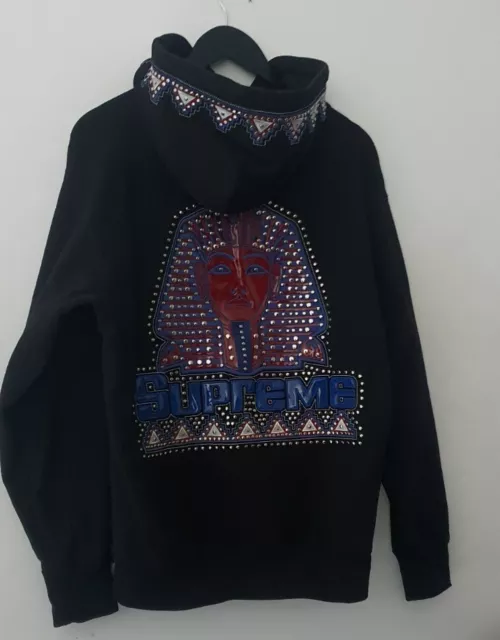 Supreme studded hooded sweatshirt black top