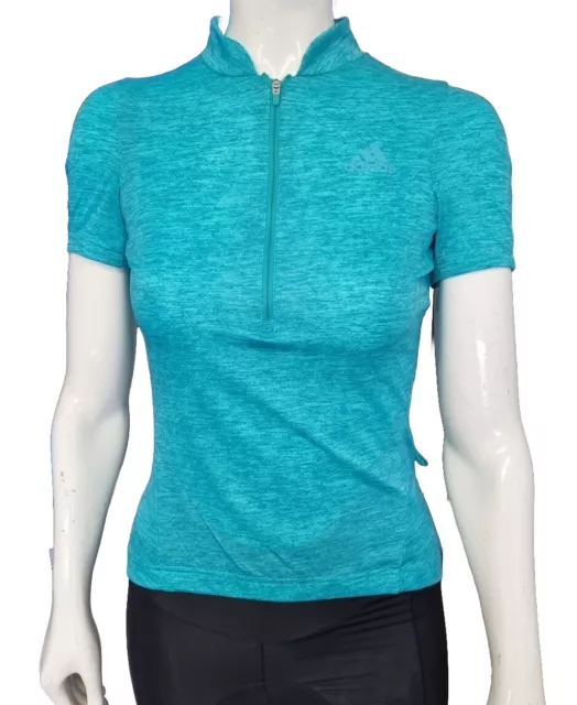 ADIDAS Response Women's SS Cycling Jersey M UK 12-14 Turquoise Green