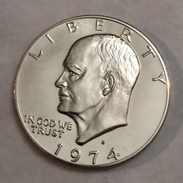 1974-S clad PROOF Eisenhower IKE dollar. (you get exact coin shown) #5