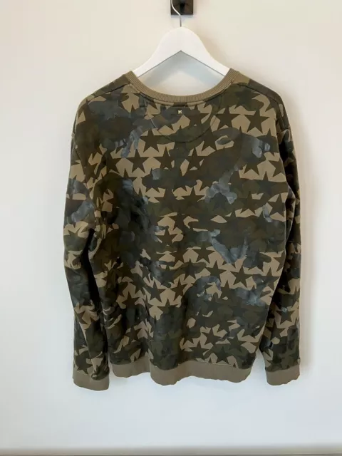 $1200 Valentino RARE Camustars RockStud Camo Stars Camouflage Sweatshirt XL 3