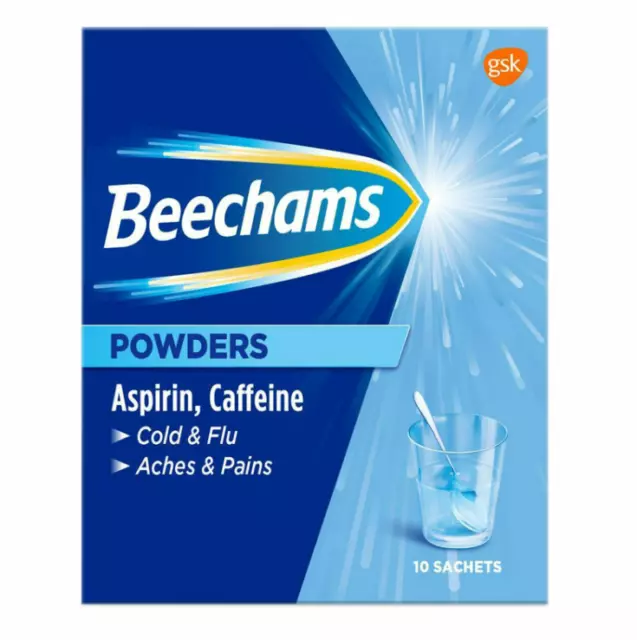 1xBeechams Powders for Cold, Flu, Aches & Pains - 10 Sachets