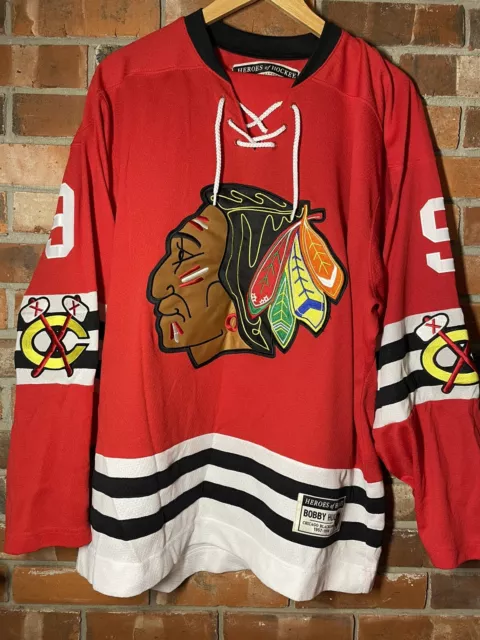  CCM 7268A Hero Hockey Jersey - Chicago Blackhawks - Bobby Hull  - Senior - Small - Red : Sports & Outdoors