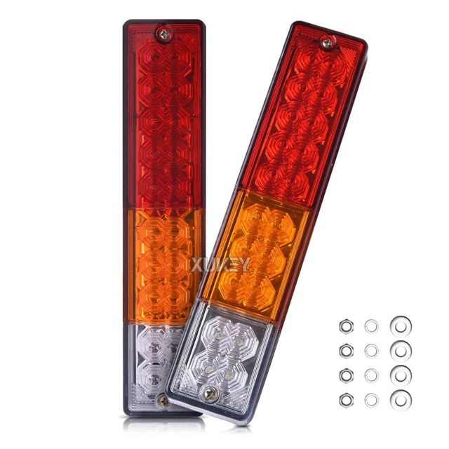 LED TRAILER STOP Turn Tail Lights Boat Rectangle Reverse Brake Rear
