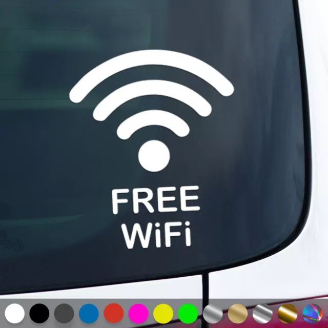 Free Wifi Aufkleber Hotspot Kostenlos Gratis WLAN Sticker Auto Geschenkidee