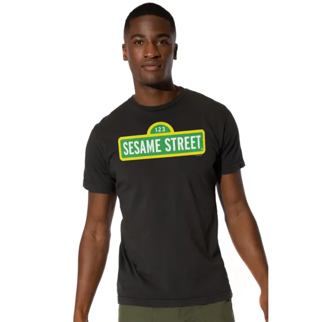 Sesame Street Mens T-shirt Logo Top Tee S-2XL Official