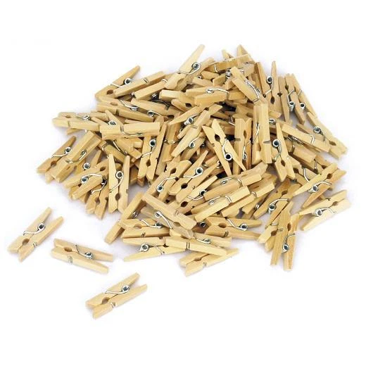 Mini clavijas de ropa de madera Knorr Prandell 25 mm x 7 mm - 100 piezas #685