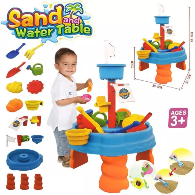 Sand And Water Table Watering Can & Spade & More Kids Garden Sandpit Toy Set 316