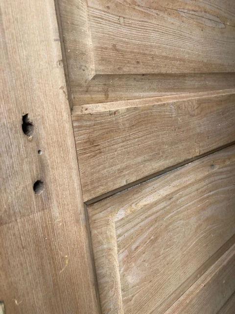 Lot of  4 Vintage Antique New  Orleans  Natural cypress 5 panel interior  doors