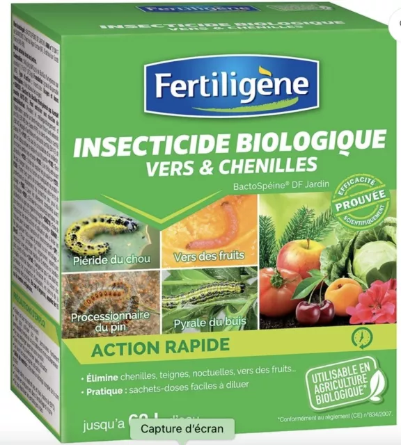 Insecticide biologique ver et chenille pyrale du buis processionnaire du pin chê