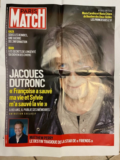 Jacques Dutronc  Poster Paris Match 3887 Affiche Presse Nov 2023 80 x 60