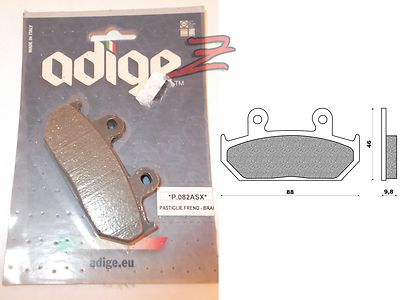 ORGANICHE Adige P.013ASX PASTIGLIE FRENO ADIGE ANTERIORE BMW R 45 1982 450cc 