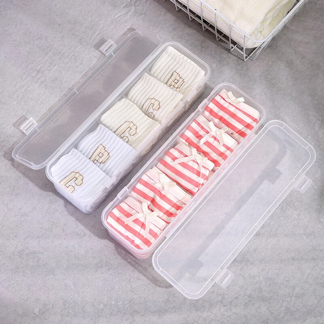 Transparent Cable Organizer Box Desk Stationery Storage Case Kitchen Storage Box