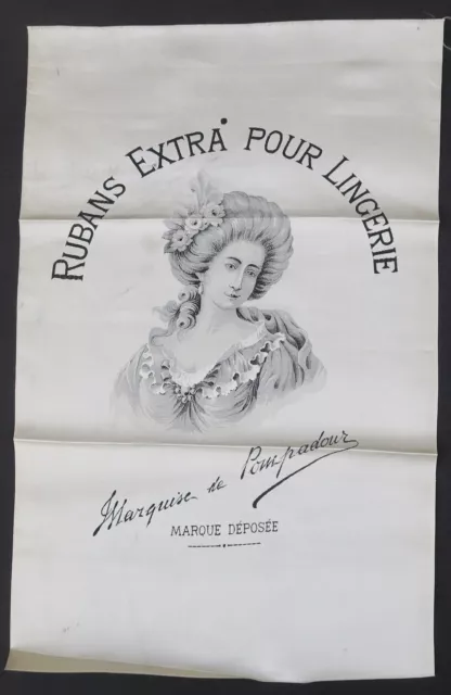 Rubans pour lingerie MARQUISE DE POMPADOUR Tissé sur soie de Saint-Etienne