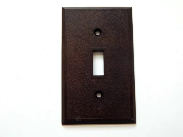 Vintage Dark Brown Single Light Switch Plate