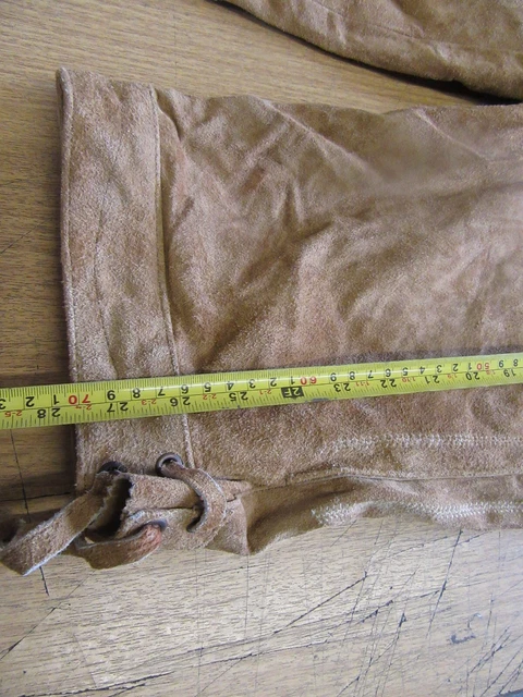 Vintage Austrian Trachten Lederhosen Octoberfest Leather Trousers Shorts Uk 37" 3