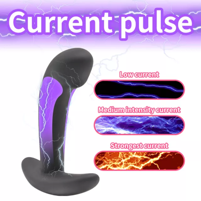 Anal-Clit-Vibrator-Butt-Plug-ElectroShock-Male-Prostate-Massager-Anus-E-stim