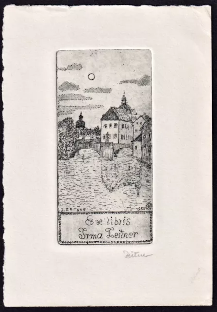 Exlibris Irma Zeitner Eigenexlibris Ex Libris Ex-Libris Acquaforte