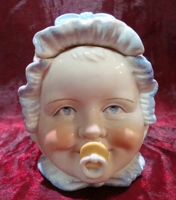Caja Figurilla Bebe Art Deco Estilo Art Nouveau Estilo Porcelana Esmaltes