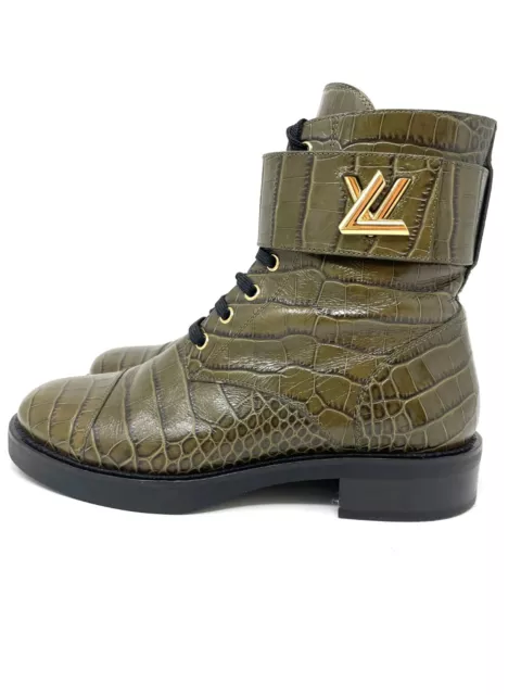 Louis Vuitton LV Monogram Wonderland Flat Ranger Combat boots 38.5