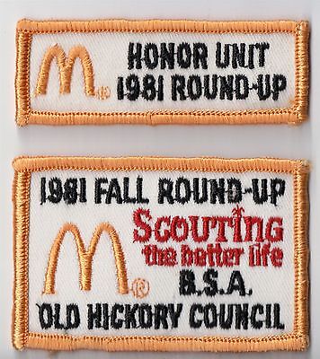 Camp Patch Old Hickory Council McDonalds 91 Fall Roundup/Honor Unit Strip 701023