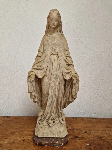 VINTAGE VIRGIN MARY Madonna Figurine Statue plaster £78.72 - PicClick UK
