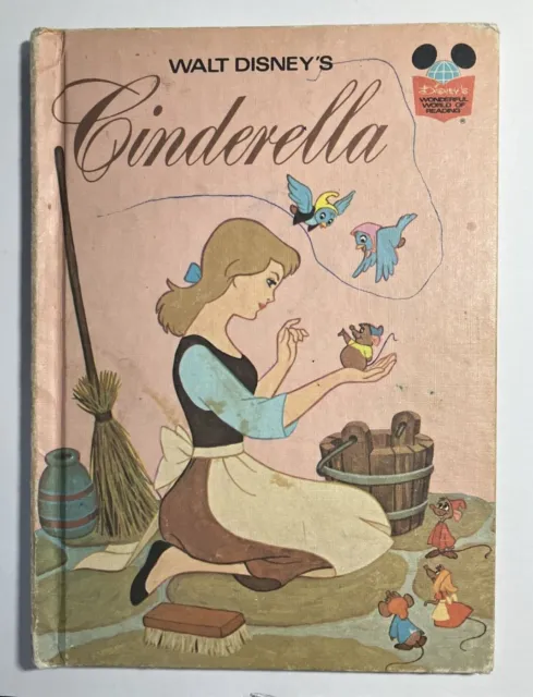 Vintage 1974 Walt Disney's Cinderella Book Disney Wonderful World of Reading