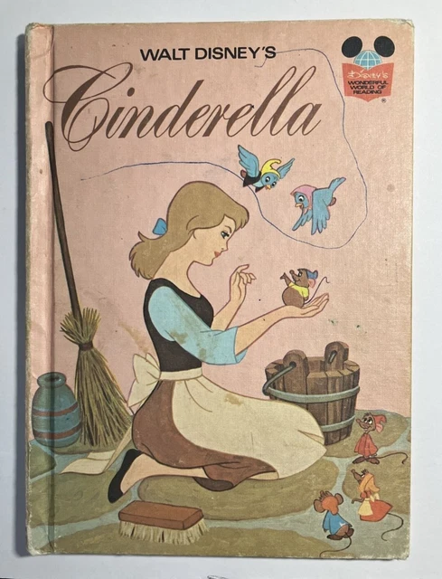 Vintage 1974 Walt Disney's Cinderella Book Disney Wonderful World of Reading