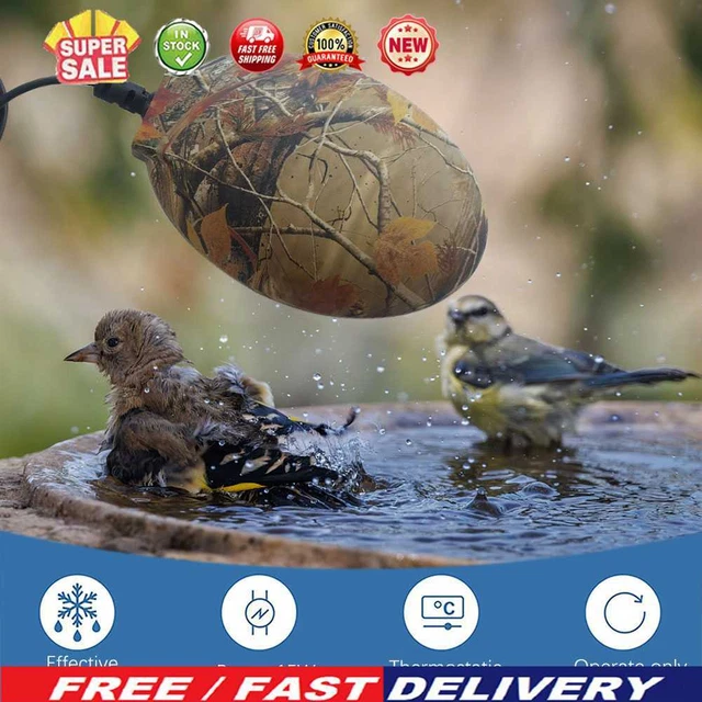 USB Bird Bath Heater Birds Squirrels Birdbath Water Deicer for Garden Lawn Patio