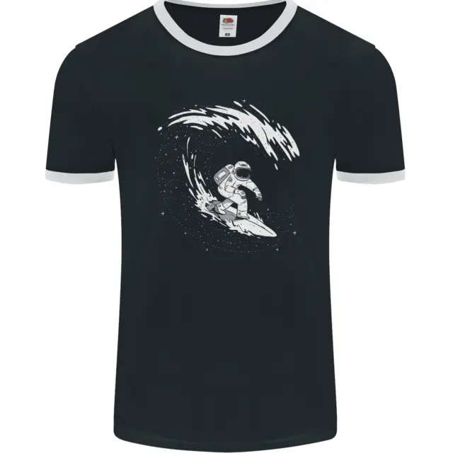 Surfing Spaceman Astronaut Surfer Surf Mens Ringer T-Shirt FotL