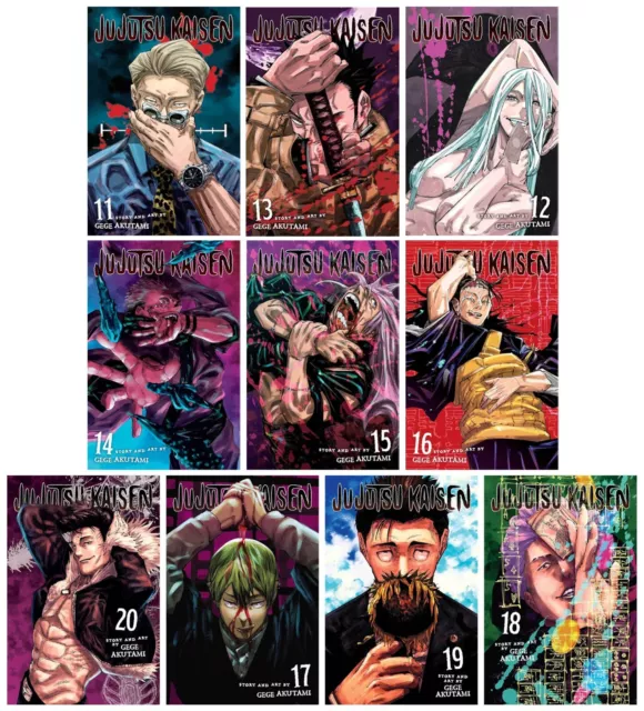 Jujutsu Kaisen Series (Book 11-20) 10 Books Collection Manga Set - Ages 16+ - PB