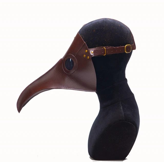 Halloween Brown Mask Steam Punk Plague Doctor Masked Ball Long Nosed Bird beak