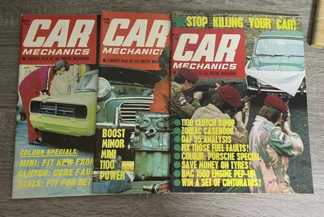 Car Mechanics Vintage Magazines X 3