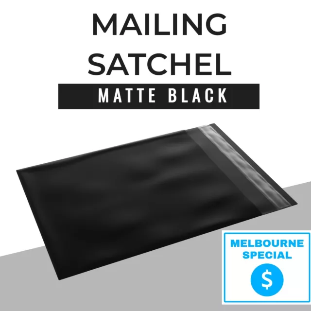 Black Courier Bags Mailing Satchel Plastic Self Sealing Poly Mailer Packing MELB