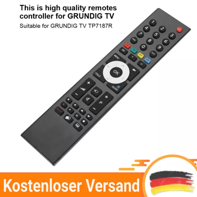 Ersatz Fernbedienung für GRUNDIG TV TP7187R Remote Control Schwarz